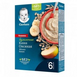 Каша безмолочная, Gerber (Гербер) 180 г овсяная яблоко банан